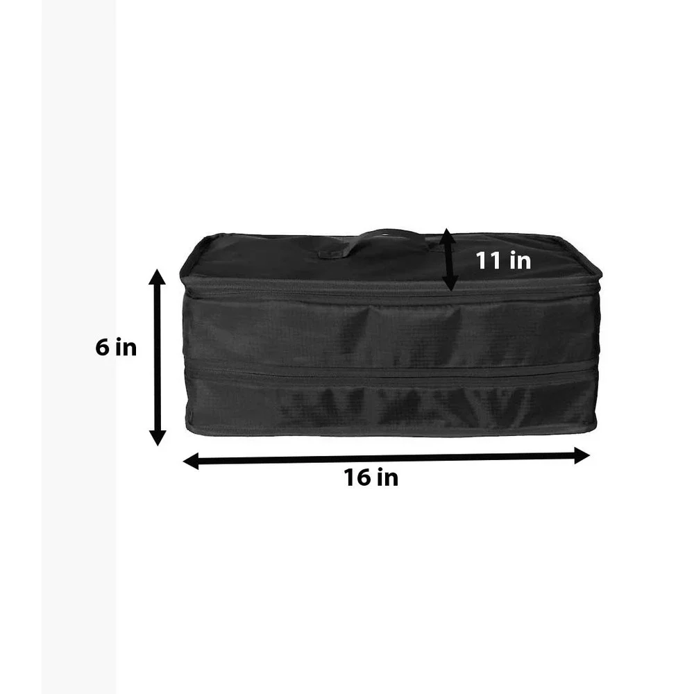 Travel Fusion Hanging Luggage Organizer Expandable Packing‎ Cube Shelves Black